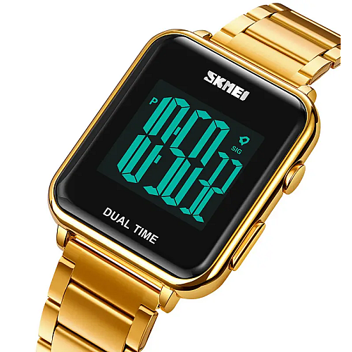 Чоловічі наручні класичні годинники Skmei 1852 Золотистий