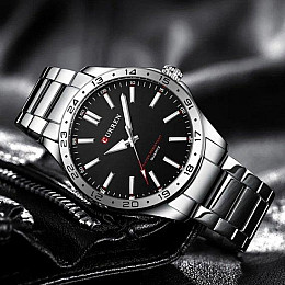 Чоловічі наручні класичні годинники Curren Hector Сріблястий