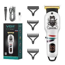 Машинка для стрижки волос VGR V-971 з дисплеєм 4 насадки (2106541359)