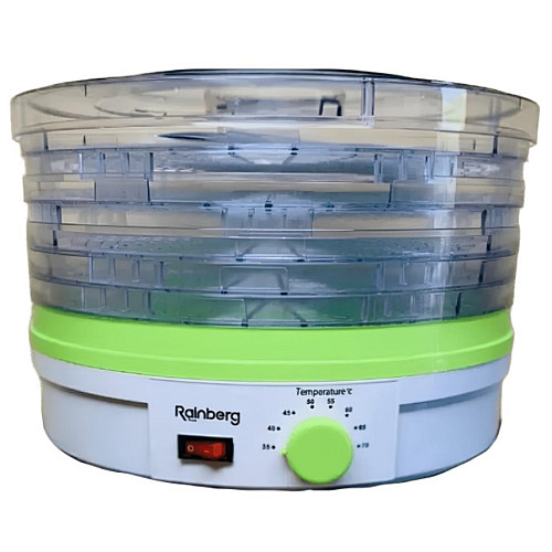 Сушилка для овощей и фруктов Rainberg RB-912 800 Вт 5 ярусов Белый (1885534292)