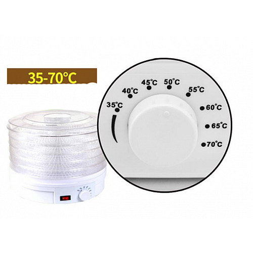 Сушилка для овощей и фруктов Rainberg RB-912 800 Вт 5 ярусов Белый (1885534292)