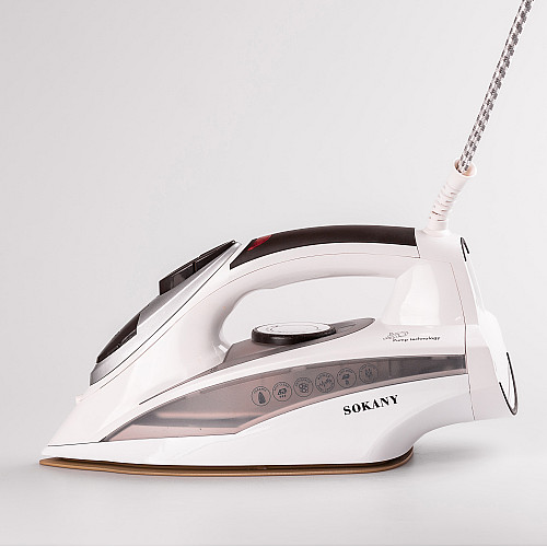 Утюг Sokany AJ-2052 з керамічною підошвою та системою самоочищення білий (AJ2052)
