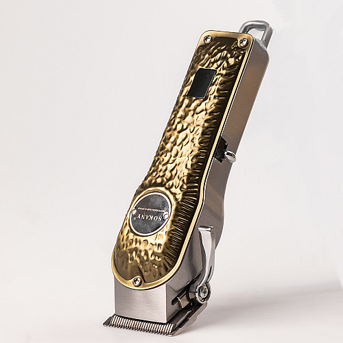 Машинка для стрижки акумуляторна Sokany SK-LF-9976 професійна з LED-дисплеєм золото (SKLF9976GL)