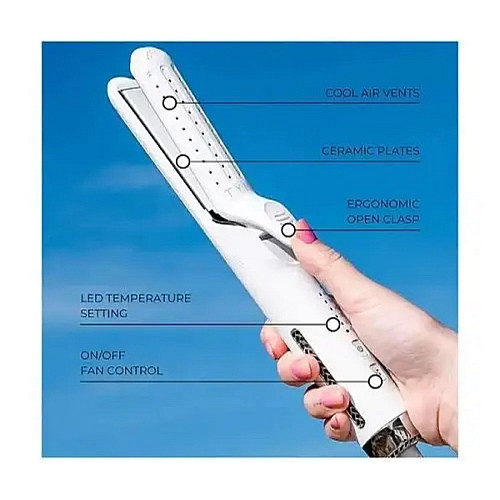 Утюжок-щипці для завивки та випрямлення волосся Dsp 10360 2в1 800W Білий (30151105)