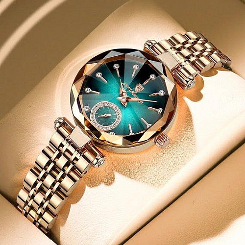 Женские наручные классические часы Poedagar Lime Золотистый