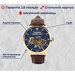 Часы наручные мужские BESTA Skeleton UA коричневый