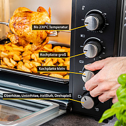 Електропіч First 60 л Чорний FA-5045-5