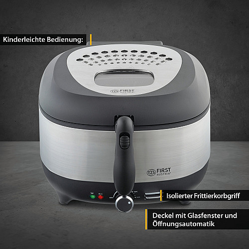 Фритюрниця First FA-5058-4 3.5 л 1800 Вт Сірий-чорний (78088287)