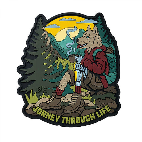 Патч шеврон Dobroznak Element Подорожній по життю 7.5х8 см Різнокольоровий (1017)