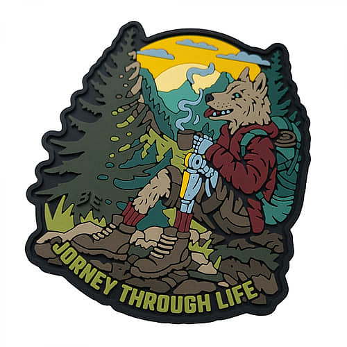 Патч шеврон Dobroznak Element Подорожній по життю 7.5х8 см Різнокольоровий (1017)