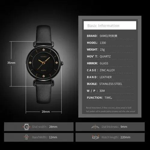 Женские часы Skmei 1330 Черный