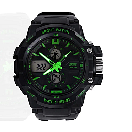 Чоловічі спортивні годинники Skmei 0990 Resist Чорний