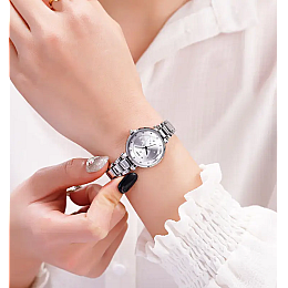 Наручні годинники жіночі Skmei 1411 Сріблястий (2149448862)