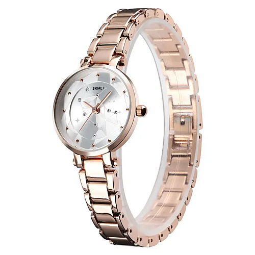 Часы женские наручные Skmei 1411 Звездное сияние Розовое золото