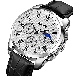 Часы мужские наручные классические Skmei 9260 Серебристый (2149625857)