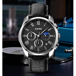 Часы мужские наручные классические Skmei 9260 Серебристый