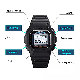 Детские наручные часы Skmei 1608 Черный