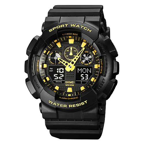 Часы мужские наручные Skmei 1832 Черный с золотом