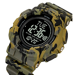 Часы мужские спортивные Skmei 2077 с компасом Камуфляж