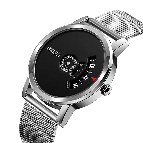 Мужские наручные часы Skmei 1260 Серебристый на стальном браслете