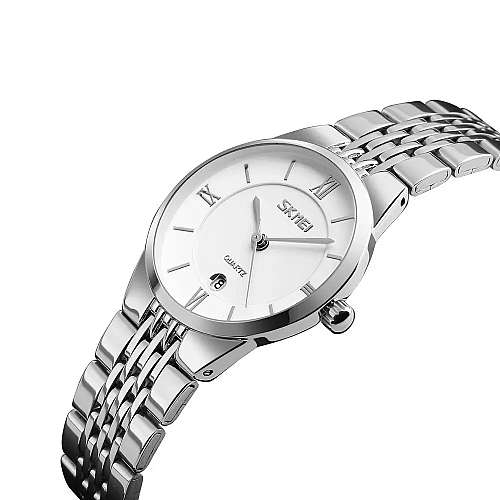 Чоловічі кварцеві годинники Skmei 9139 Сріблястий