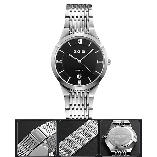 Часы мужские кварцевые Skmei 9139 Серебристый (2183050922)