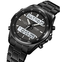 Часы мужские наручные Skmei 2049 на стальном браслете Черный