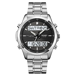 Часы мужские наручные Skmei 2049 на стальном браслете Серебристый