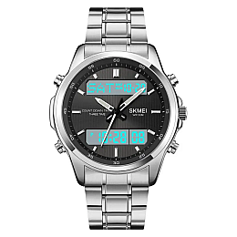 Часы мужские наручные Skmei 2049 на стальном браслете Серебристый