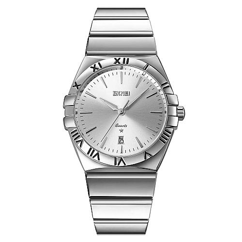 Чоловічі класичні годинники Skmei 9257 Сріблястий