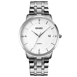 Чоловічі класичні годинники на браслеті Skmei 1801S Сріблястий