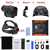 Монокуляр ночного видения с шлемом и крепления Binock NVG30 Wi-Fi 940nm Черный (2191877106)