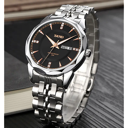 Часы мужские классические Skmei 9268 Серебристый