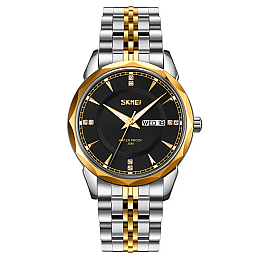 Часы мужские классические Skmei 9268 Золотисто-серебристый