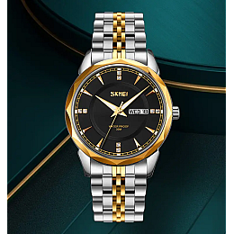 Часы мужские классические Skmei 9268 Золотисто-серебристый