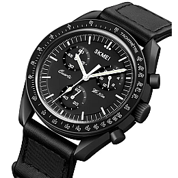 Чоловічі наручні класичні годинники Skmei 1982 Чорний