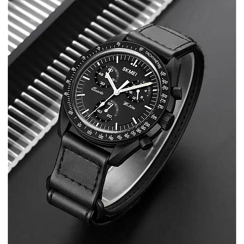 Чоловічі наручні класичні годинники Skmei 1982 Чорний