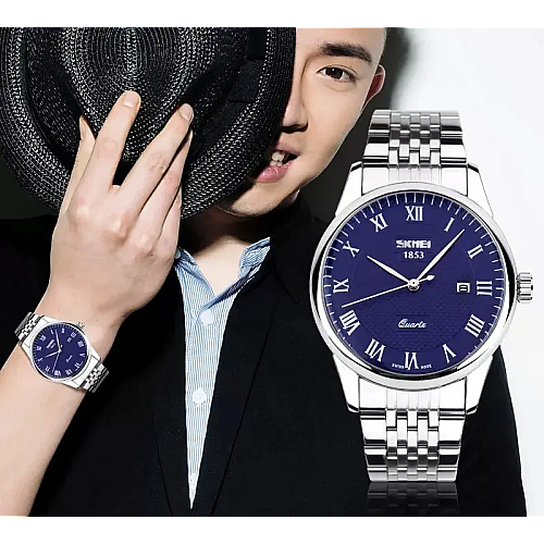 Мужские наручные часы Skmei 9058 Серебристый