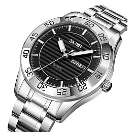 Чоловічі наручні класичні годинники Skmei 9293 Сріблястий