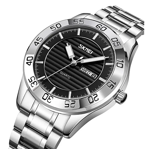 Чоловічі наручні класичні годинники Skmei 9293 Сріблястий