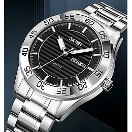 Чоловічі наручні класичні годинники Skmei 9293 Сріблястий