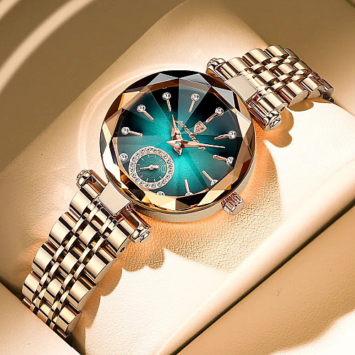 Наручні годинники жіночі Poedagar Lime Золотий (3026)