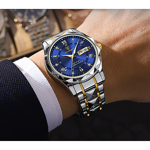 Наручні годинники чоловічі Poedagar Stava Сріблястий (3080)