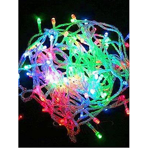 Гирлянда светодиодная LED 400 HMD Multicolor с белым проводом проводом 218-21513566