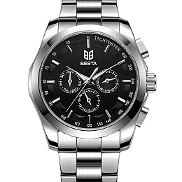 Наручні годинники чоловічі BESTA Walker Steel Сріблястий (3130)