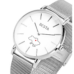 Наручные часы женские BESTA Love UA Silver Серебристый (3142)