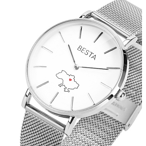 Наручные часы женские BESTA Love UA Silver Серебристый (3142)