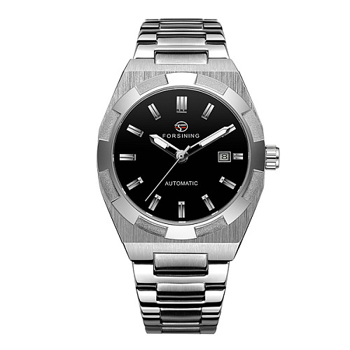 Наручні годинники чоловічі Forsining Temp Сріблястий (3175)