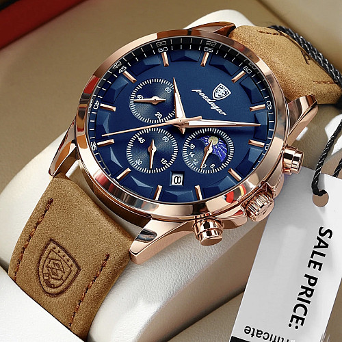 Наручные часы мужские Poedagar West Золотой (3216)