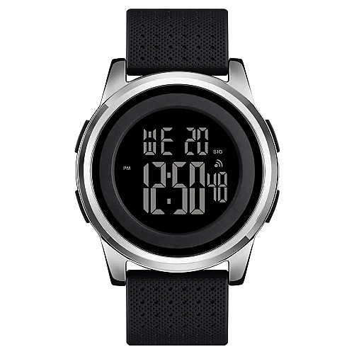 Чоловічі спортивні наручні годинники Skmei 1502 Сріблястий